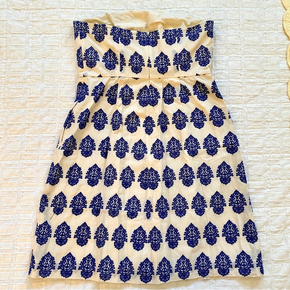J. Crew size 6 strapless dress with embroidery - Picture 5 of 6